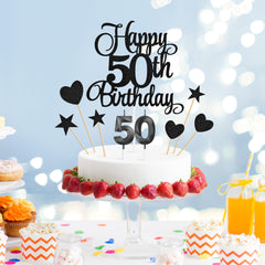 Lecferrarc small glitter star topper highlights birthdays with shimmer.
