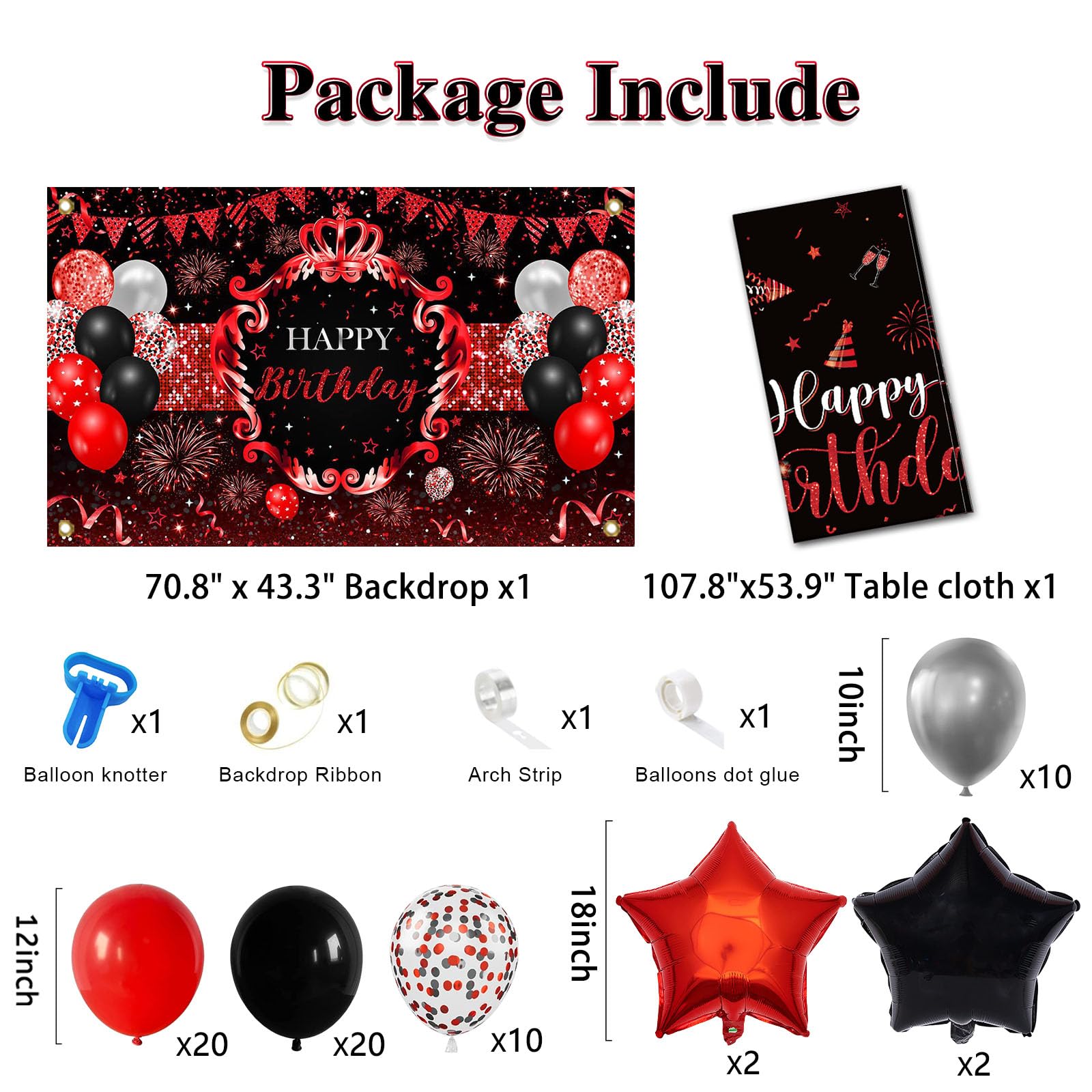 Lecheme red-black tablecover waterproof protection for party surfaces