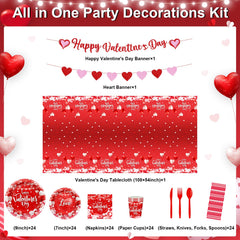 Lecheme valentines plates 7inch—perfect for dessert courses at romantic gatherings