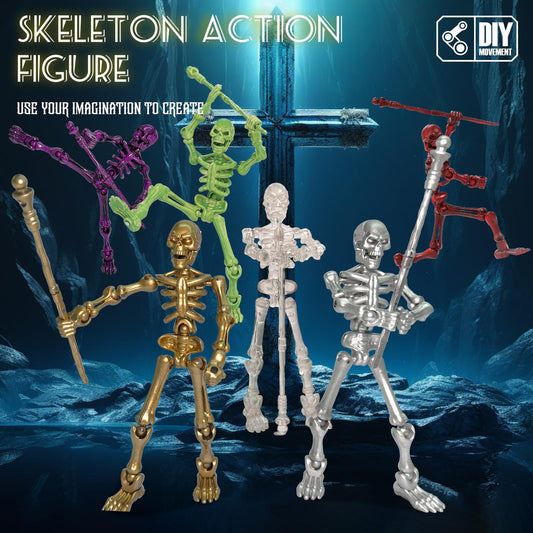 Lechonix T13 skeleton figure pose-ability demonstrates easy stance changes for dioramas