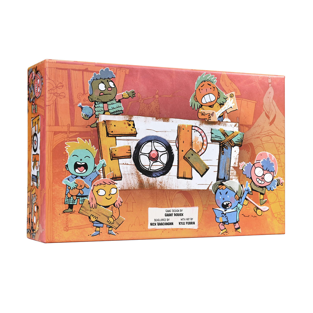 Leder Games Fort Card Game box and components ready for family game night.