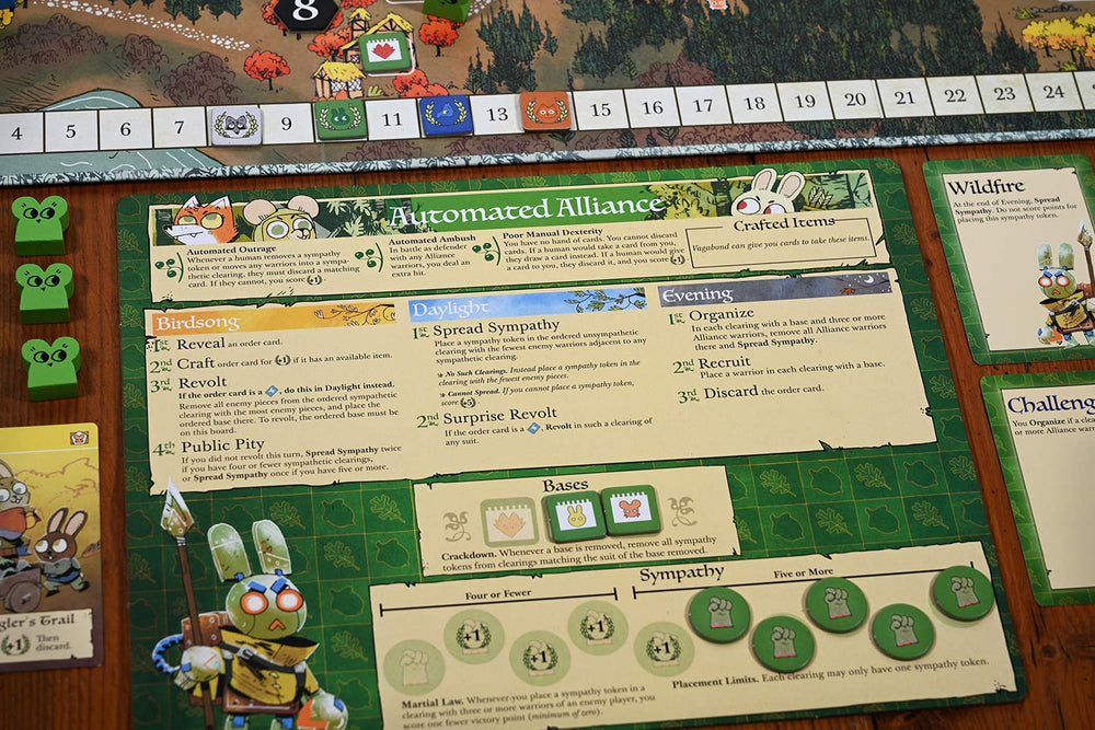 Leder Games Root Clockwork Expansion game night boosts replayability with automata battles.