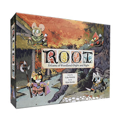 Leder Games Root cover art featuring a vibrant woodland kingdom for strategic play.