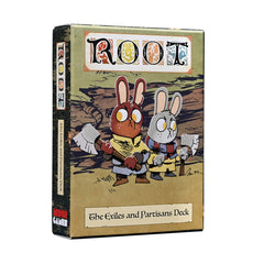 Leder Games Root Exiles and Partisans deck front card illustration for enhanced faction options.