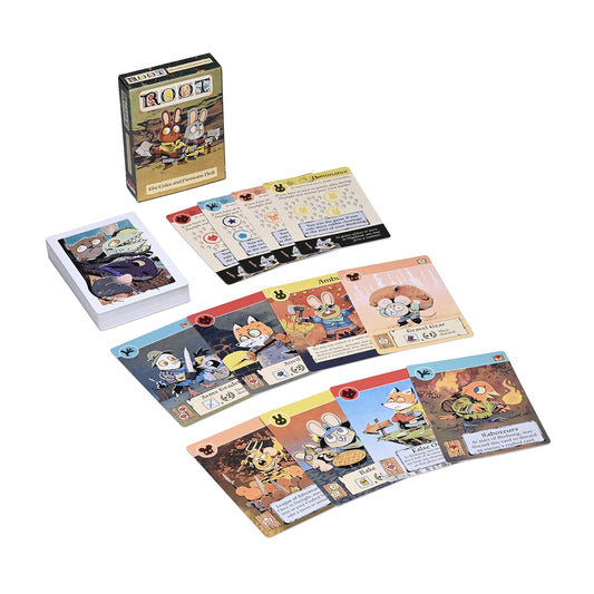 Leder Games Root Exiles and Partisans deck power cards showcase new tactical choices.