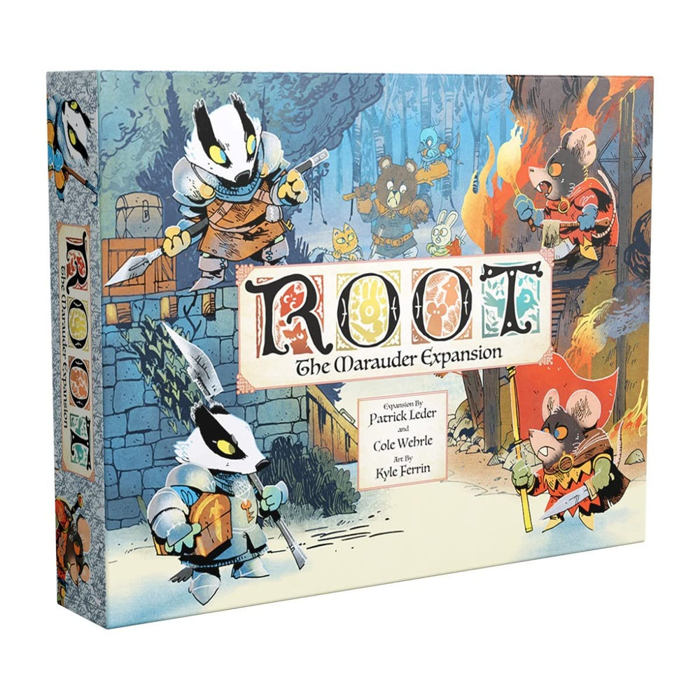 Leder Games Root Marauder Expansion highlights hirelings and a draft setup for flexibility.