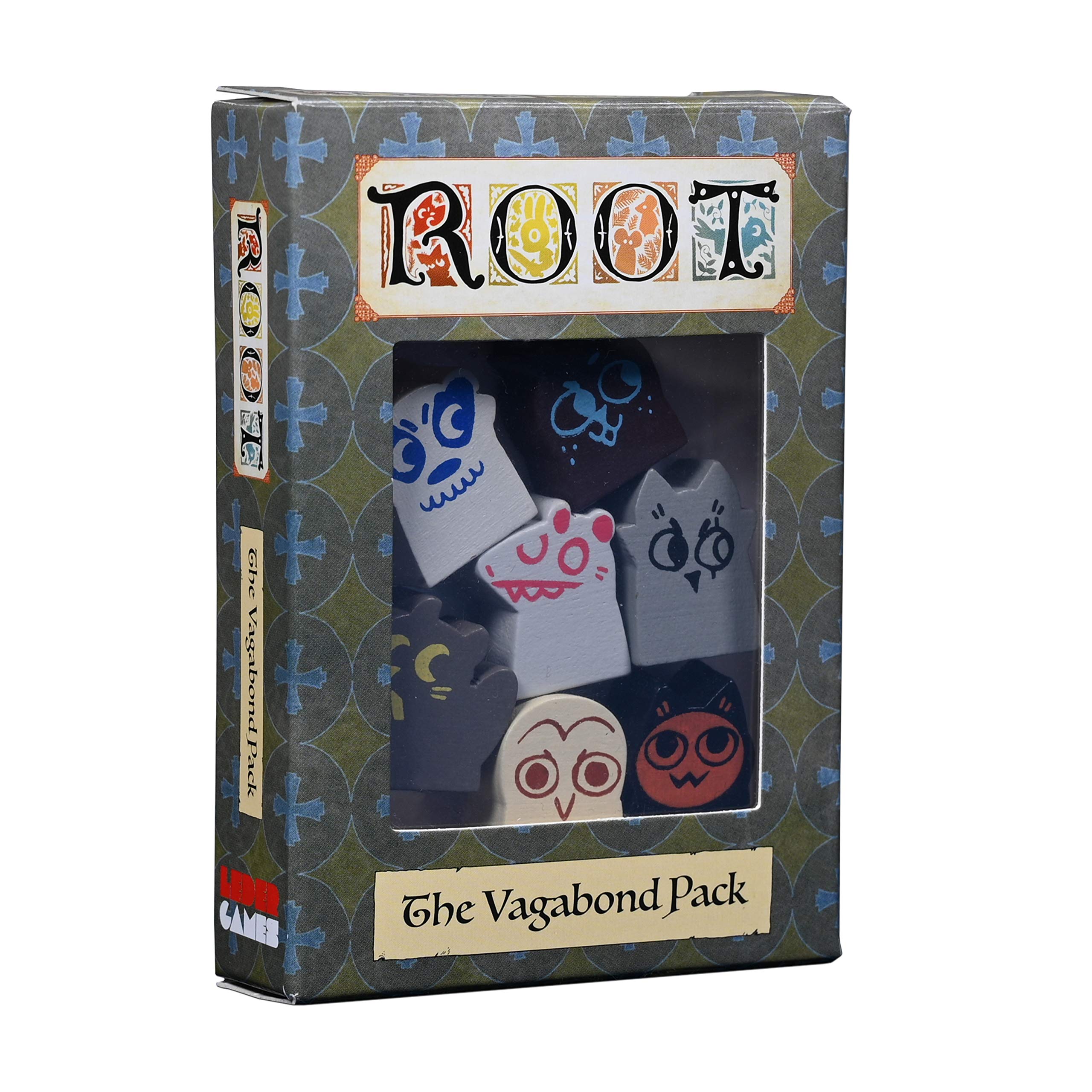 Leder Games Root Vagabond Pack: seven unique Vagabond meeples for new playstyles