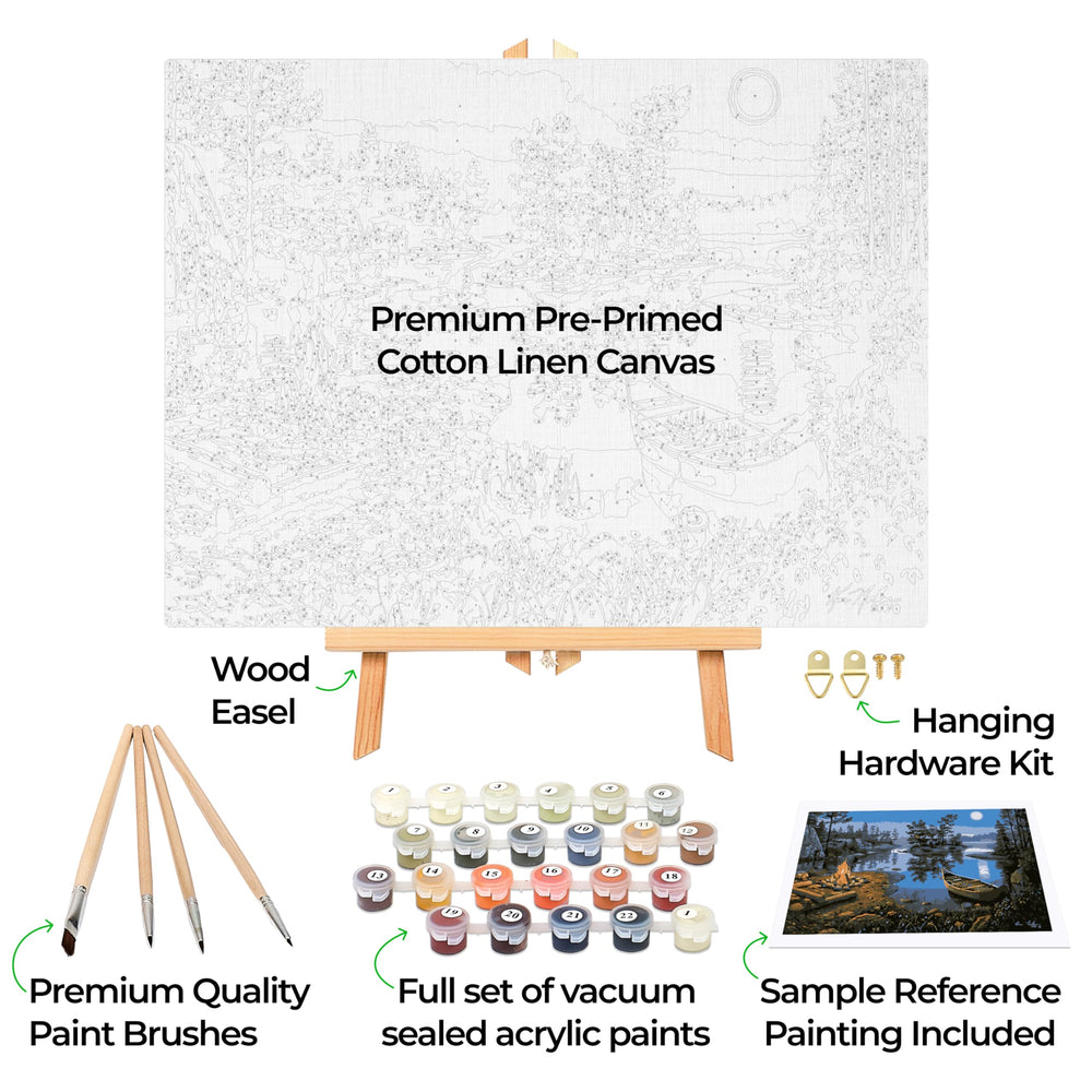 Ledgebay acrylic paint set with vibrant colors for painting by numbers.