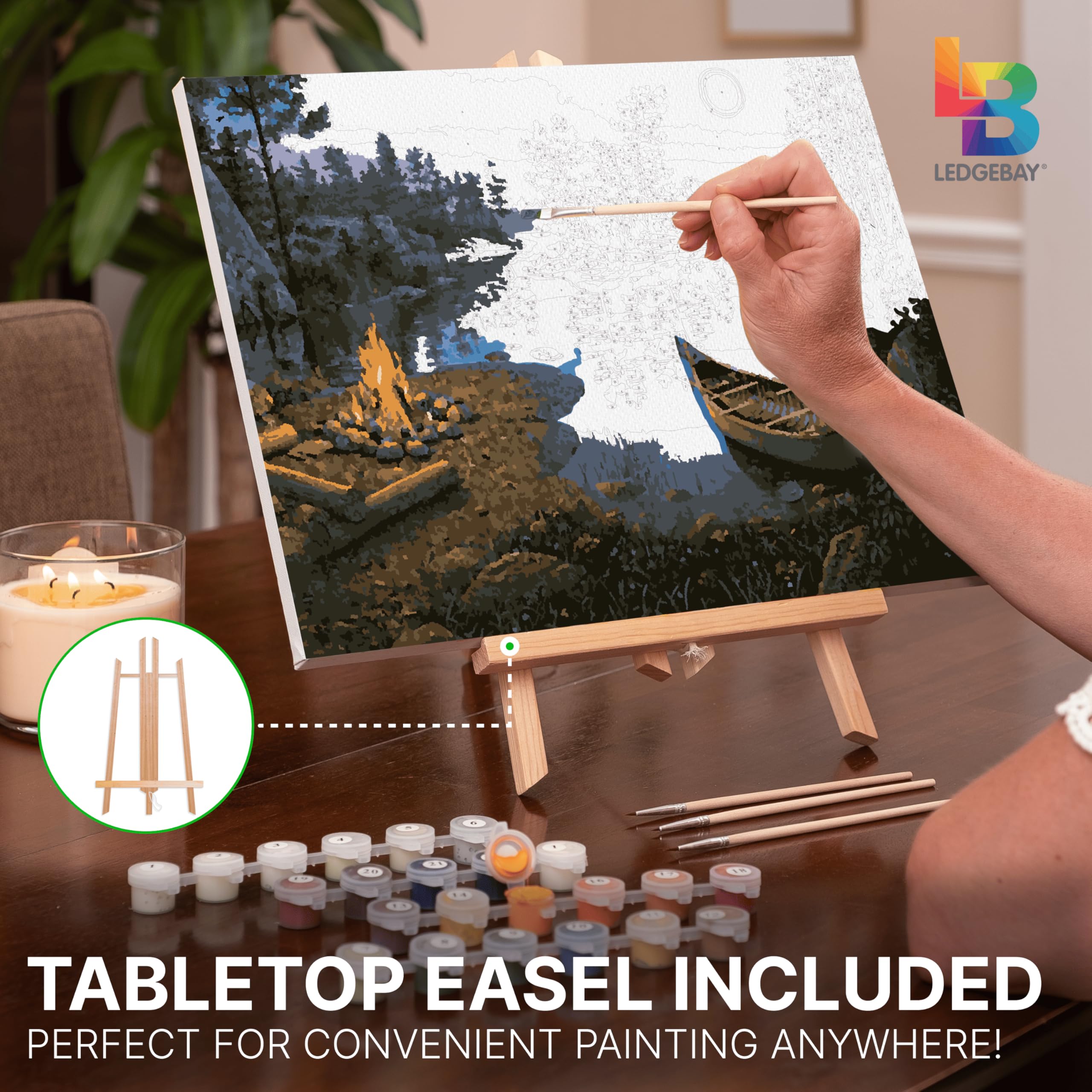 Ledgebay cotton linen canvas offers a durable painting surface.