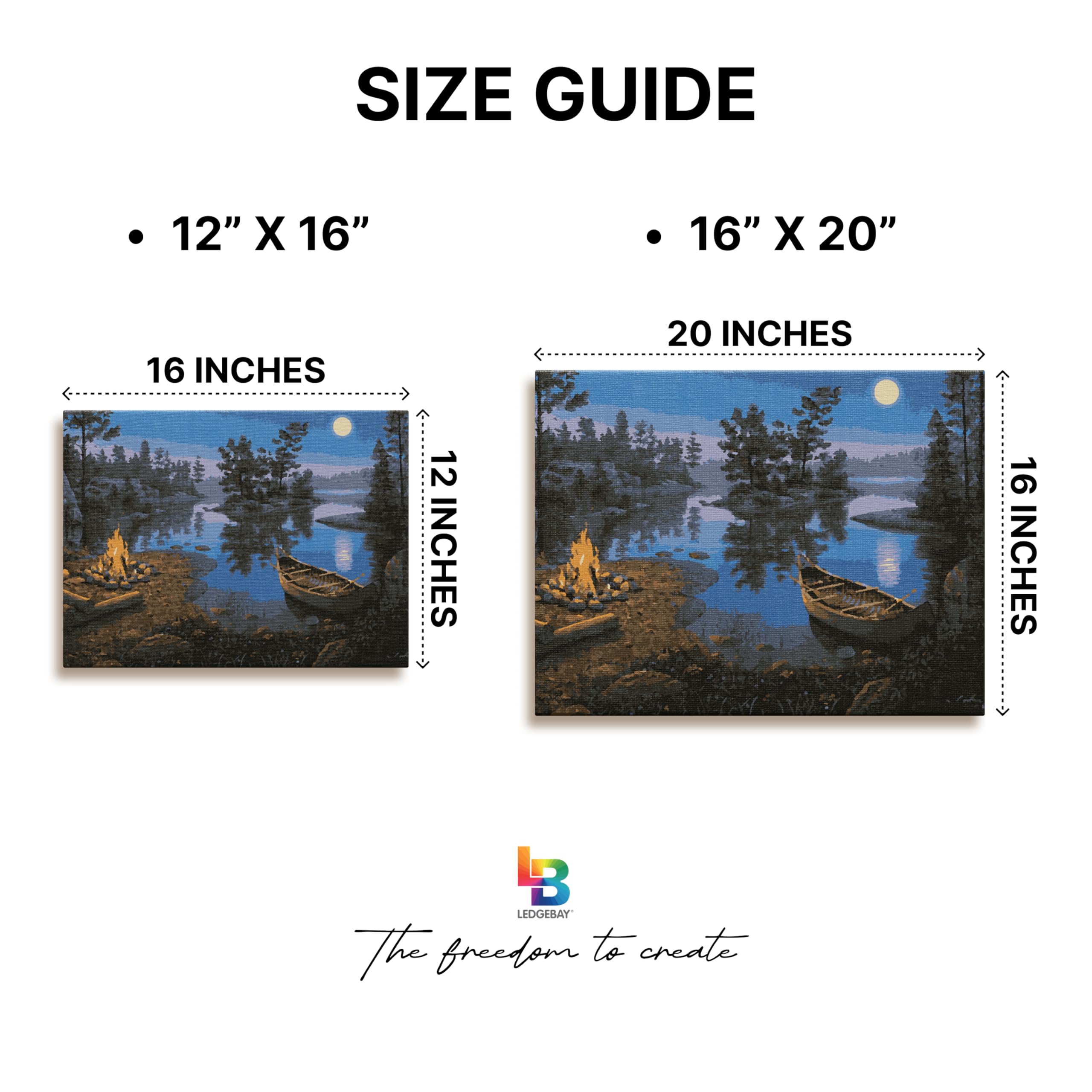 Ledgebay framed paint-by-number kit with clear, beginner-friendly guidance.