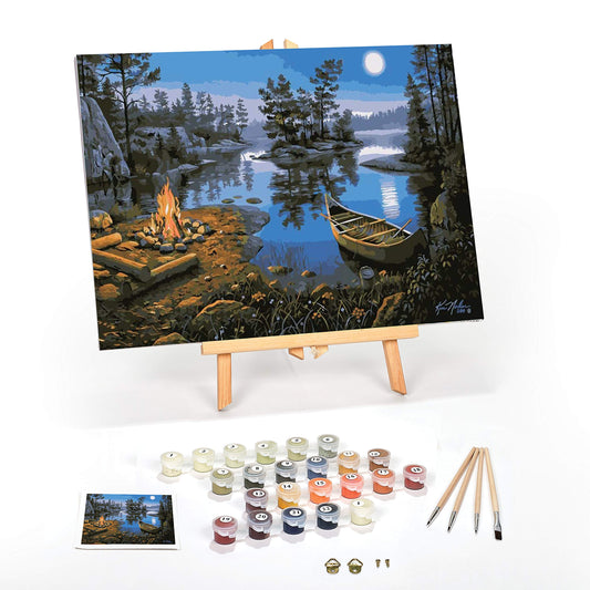 Ledgebay Moonlight Bay 12x16 framed canvas ready to hang.