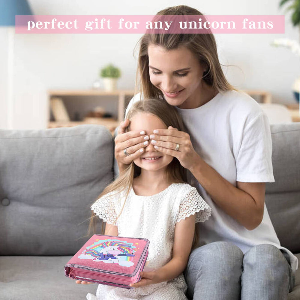 Leeche unicorn pencil case carries supplies neatly for home, school, or travel.