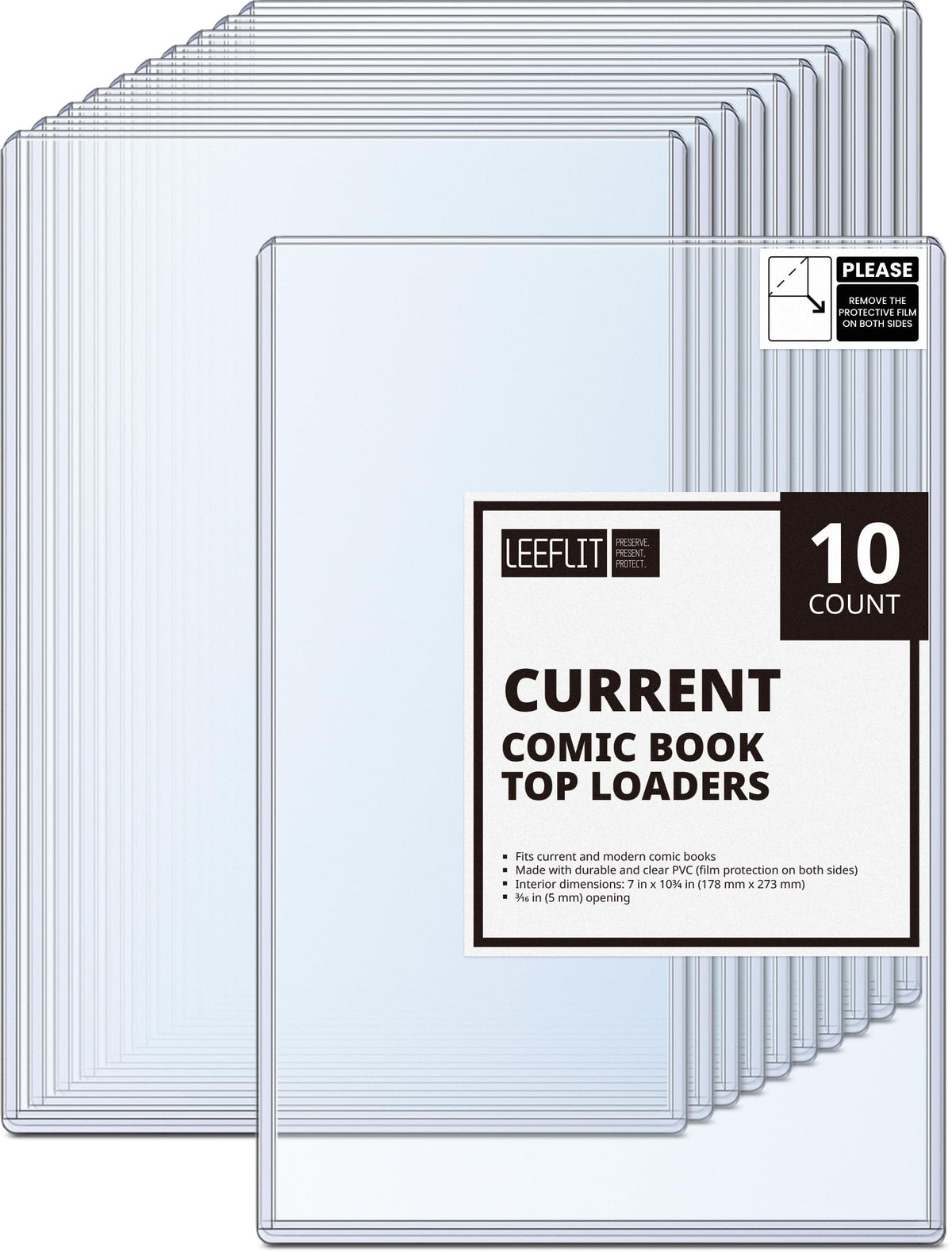 LEEFLIT current comic top loader provides crystal-clear protection for modern comics.