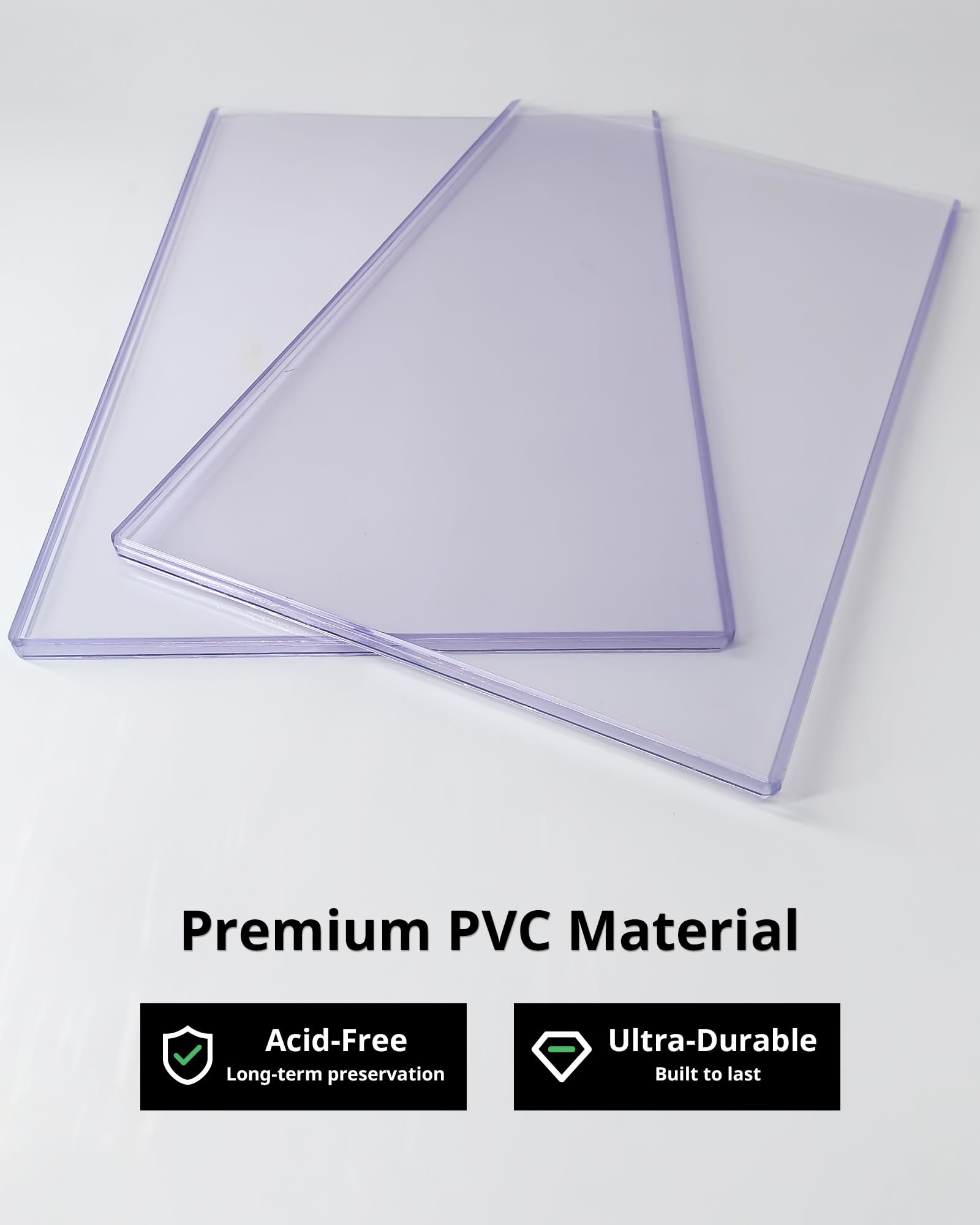LEEFLIT rigid PVC top loaders keep pages safe while preserving crystal clarity.