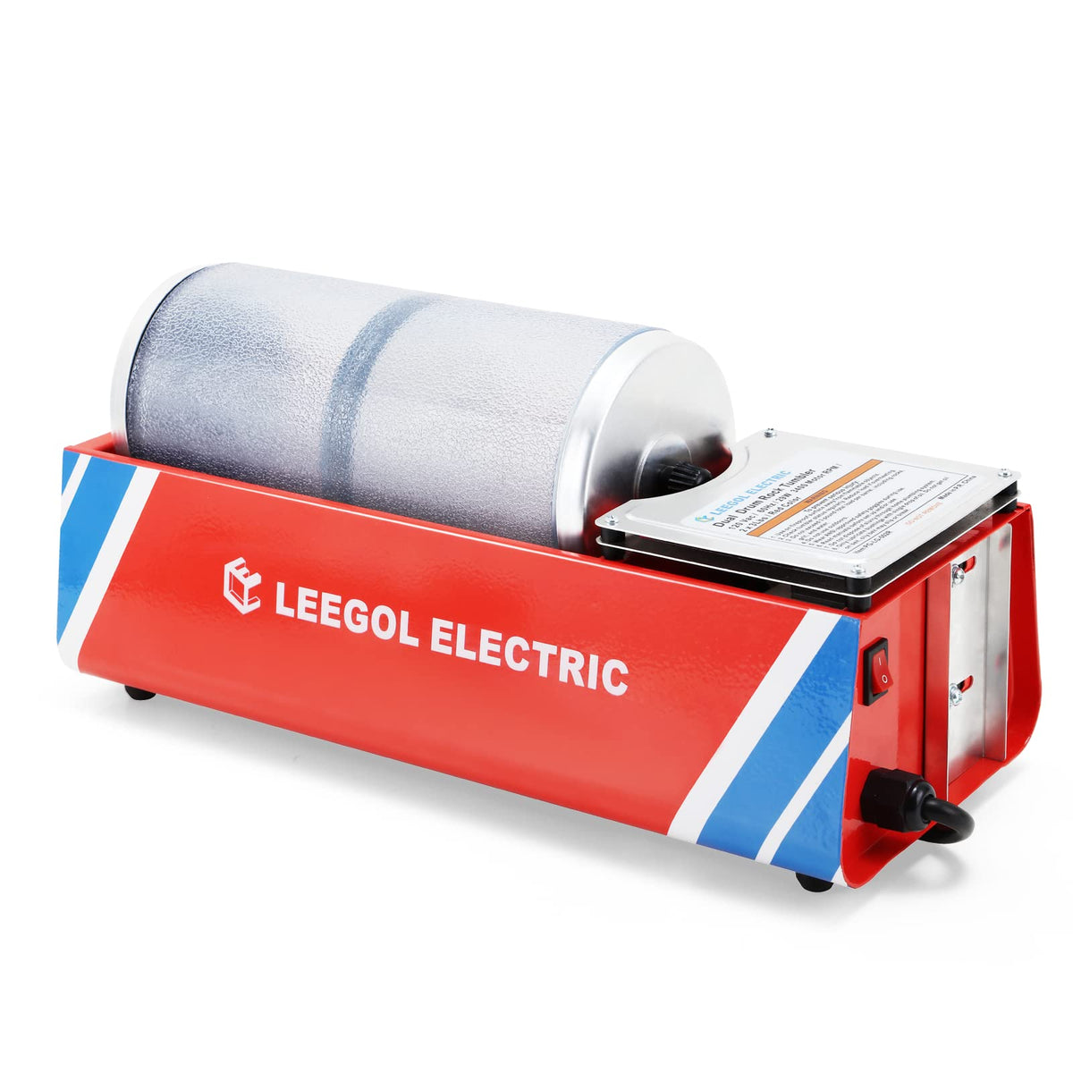 Leegol Electric Rock Tumbler 6LB machine front view showing compact design and controls for easy use