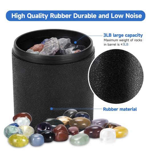 Leegol Electric Rubber Barrel Lid ensuring leak-proof sealing during tumbling