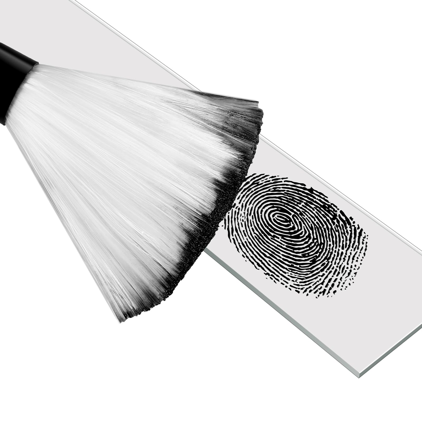 Leelosp fiberglass brush shown for smooth, reusable powder application.