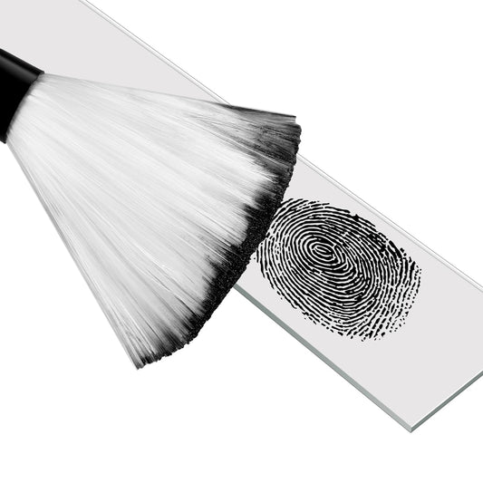 Leelosp fiberglass brush shown for smooth, reusable powder application.