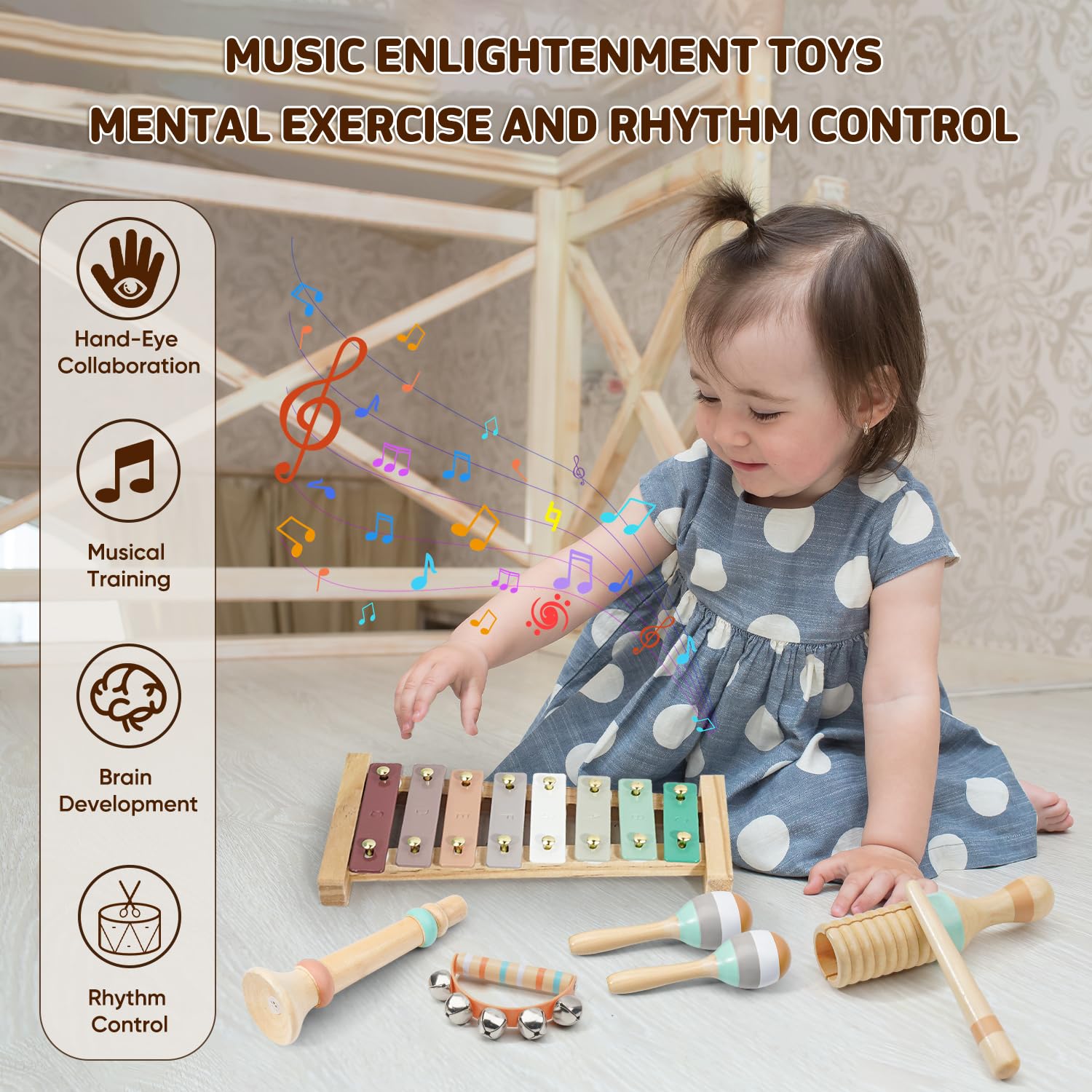 LeeQee early-learning wooden toys support fine motor skills development.