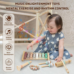 LeeQee early-learning wooden toys support fine motor skills development.