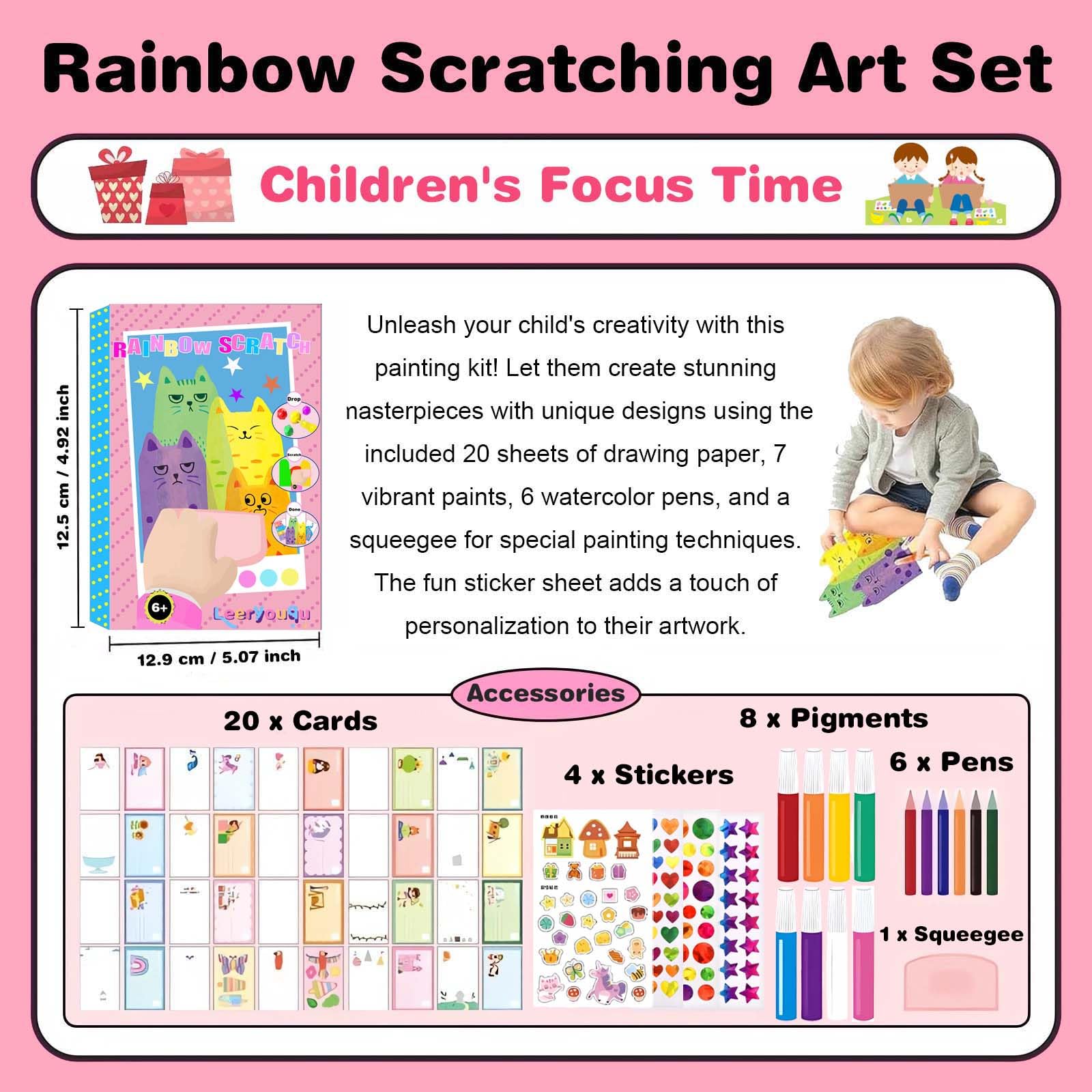 LEERYOUQU Squeegee Art Kit doubles as a creative notebook back design for messages.