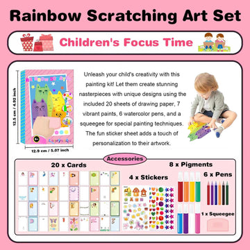 LEERYOUQU Squeegee Art Kit doubles as a creative notebook back design for messages.
