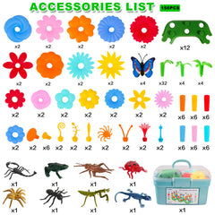 Leetous colorful pieces close-up highlights tactile variety and inspiring STEM play.