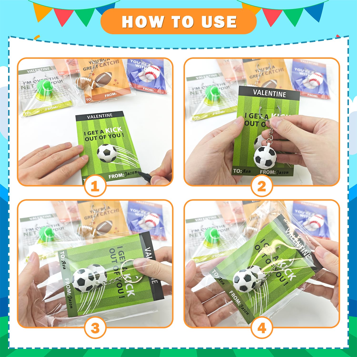 Leetous basketball keychain with greeting card for classroom prizes
