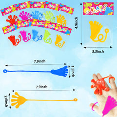 Leetous sticky hands in orange for party decorations and grab-and-go fun