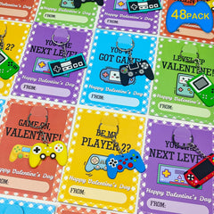 Leetous video game keychain 48-pack for classroom exchanges and gifts