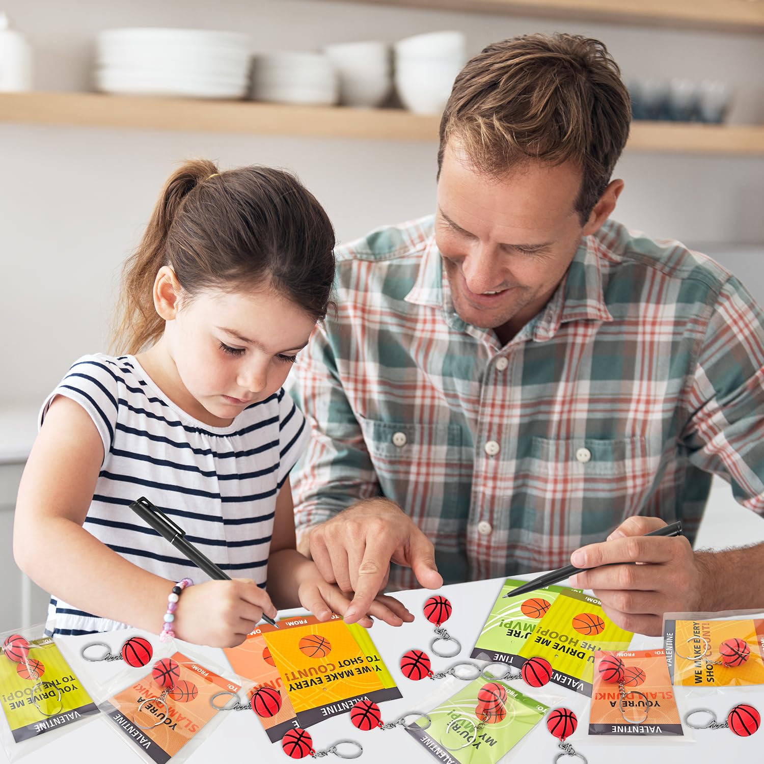 Leetous classroom party favors with sporty, portable keychains.