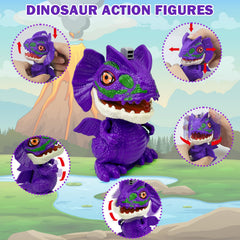 Leetous Dilophosaurus wind-up spin and flap toy with moving eyes and jaws