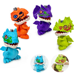 Leetous Tyrannosaurus Rex wind-up spin and flap toy for imaginative play and motor skills