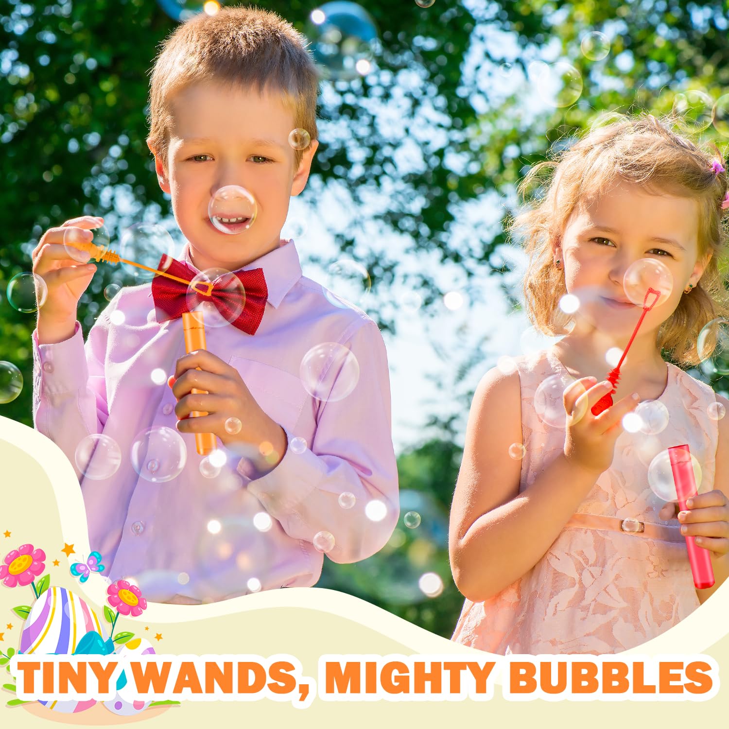Leetous Easter bubble liquid keeps streams rich and long-lasting.