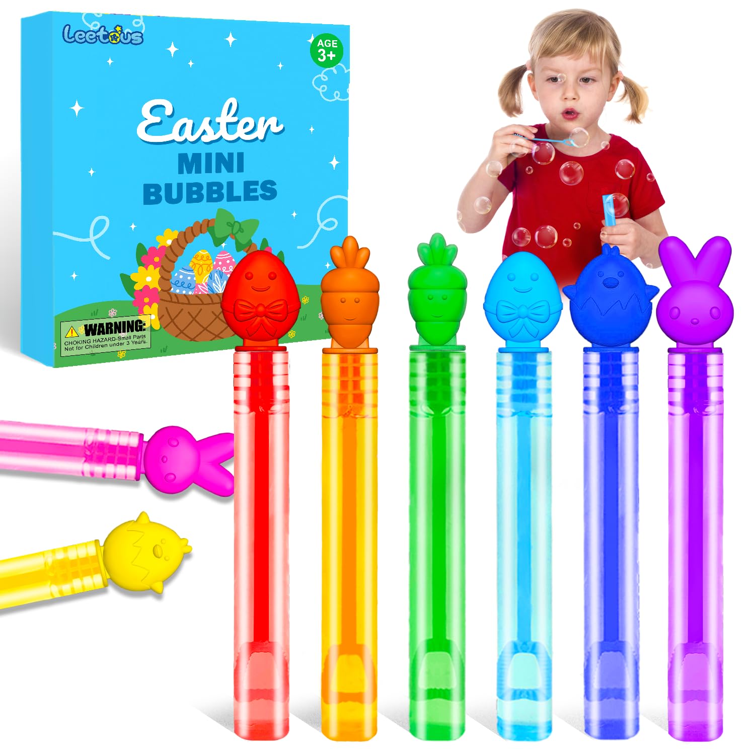 Leetous Easter bunny bubble wand for outdoor play and festive fun.