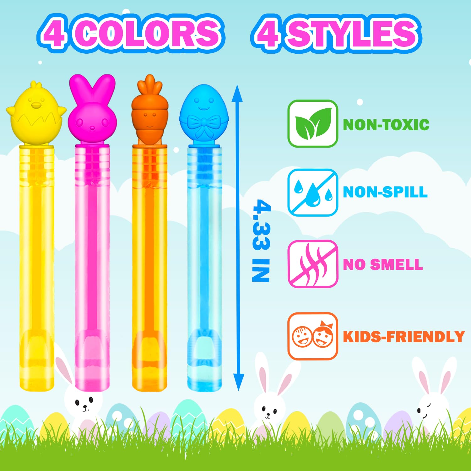 Leetous Easter mini bubbles egg-wands deliver playful bubbles during outdoor play