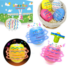 Leetous Easter spinning top set with lights for fun party favors and safe play.