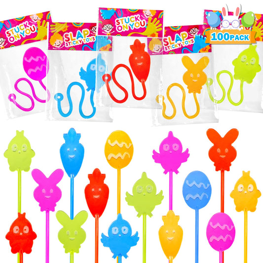Leetous Easter sticky hands assortment for egg hunts and prizes
