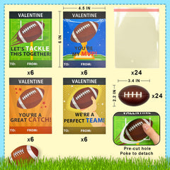 Leetous football valentine card with detachable design for easy assembly.