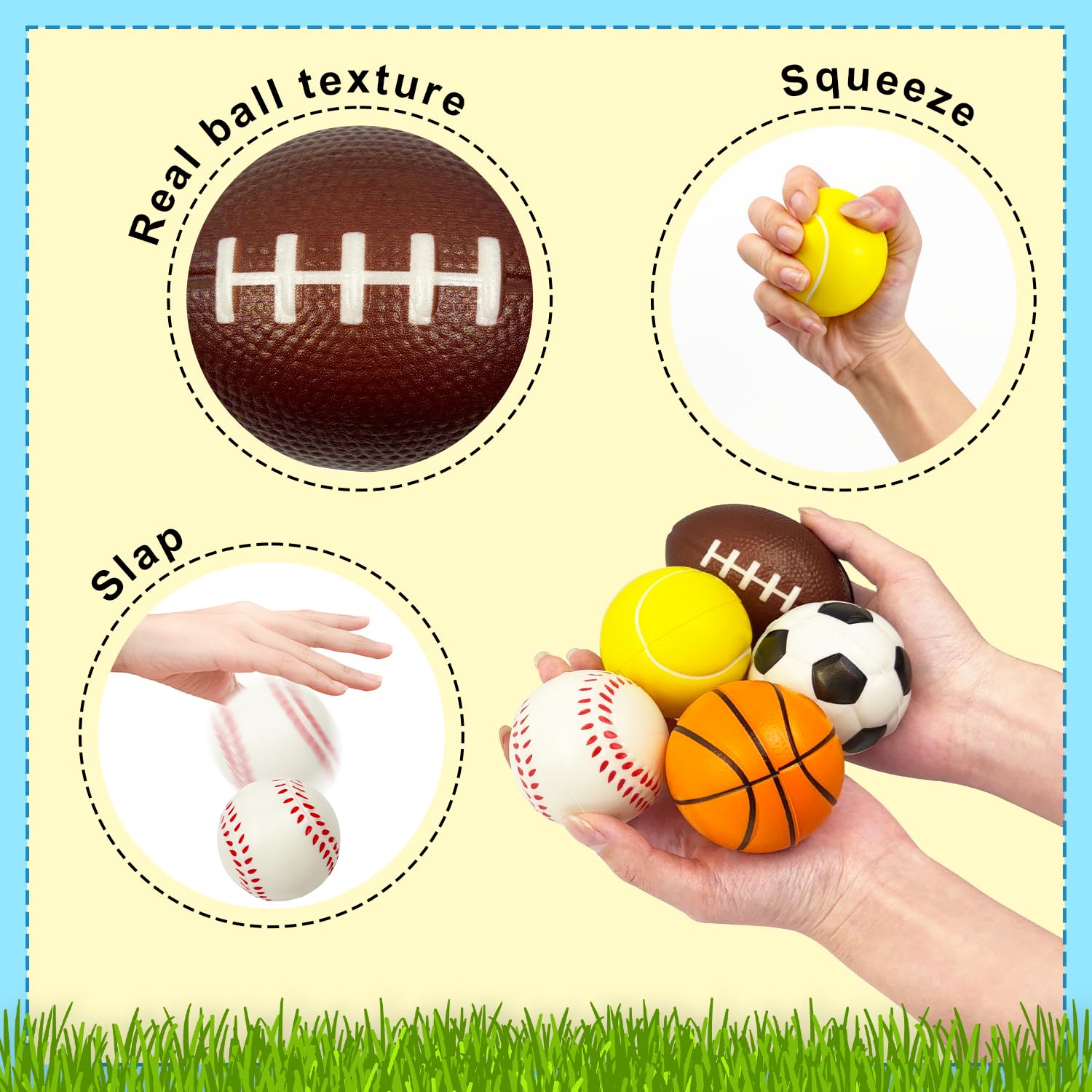 Leetous PU material balls are safe and durable for kids’ play.