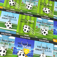 Leetous soccer ball keychain 28 pack in bright colors for classroom exchanges