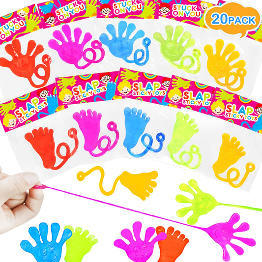 Leetous sticky hands red image for party favors and kid-safe play.
