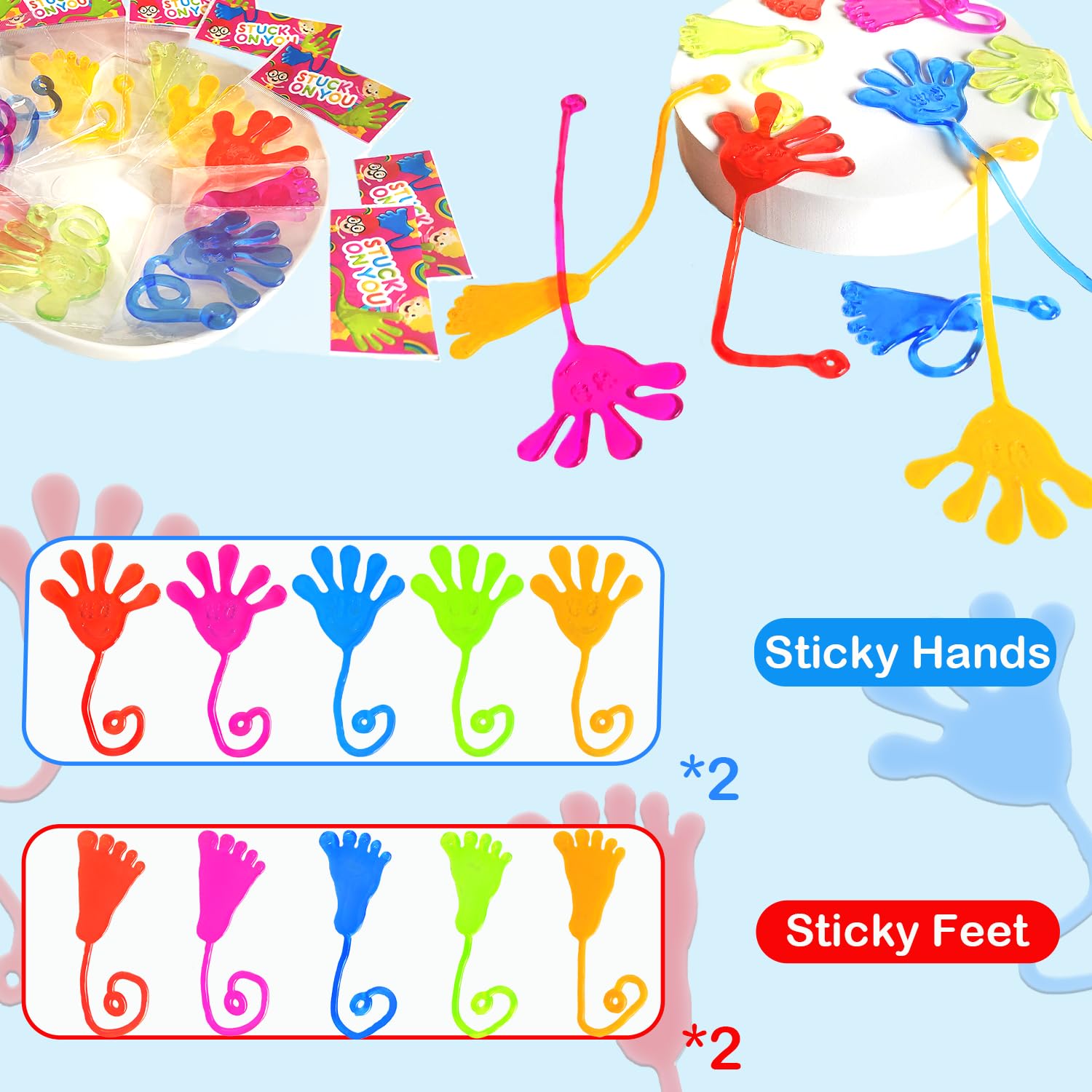 Leetous sticky hands rose image showing classroom-friendly fun without candy.