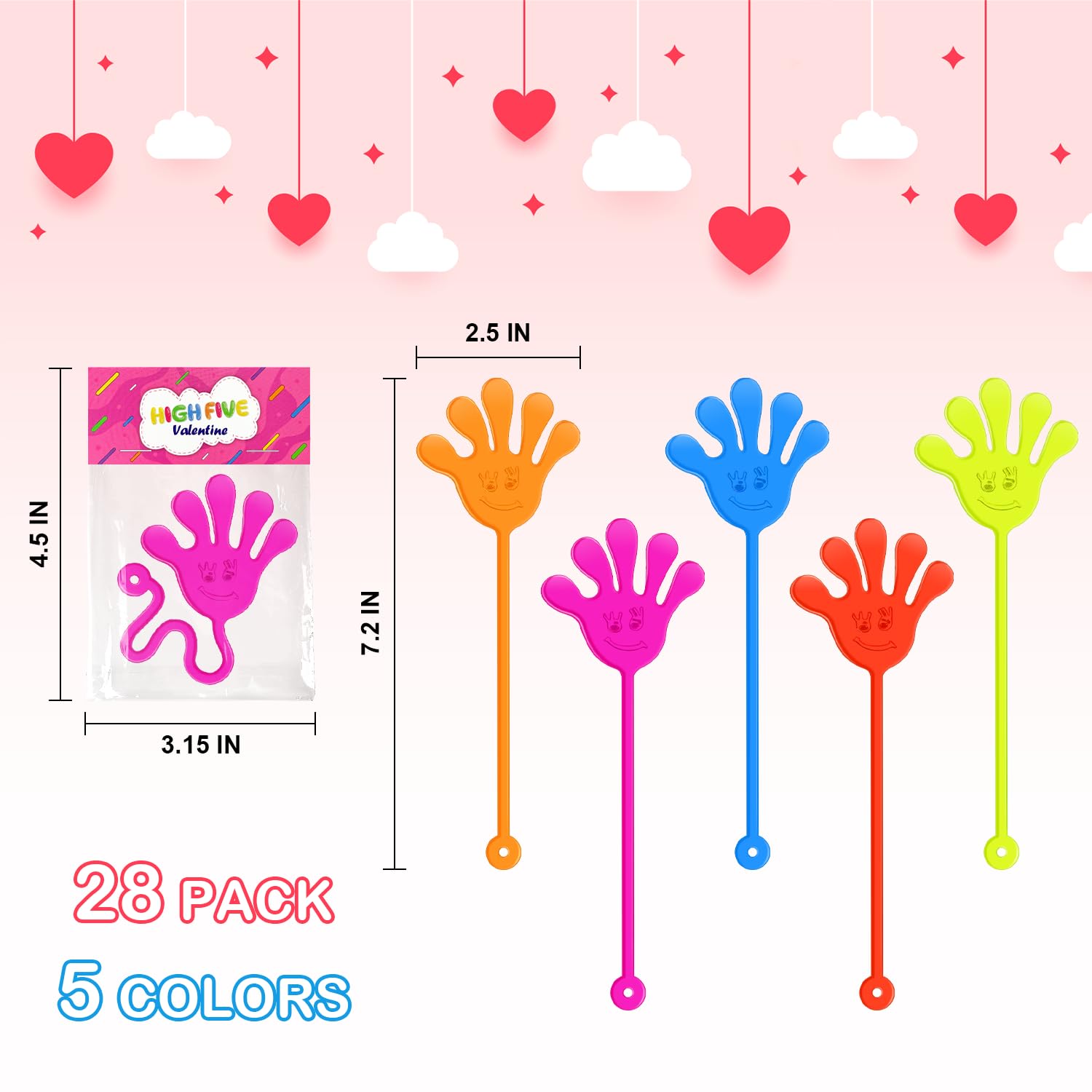 Leetous valentines exchange cards paired with sticky hands for easy name sharing
