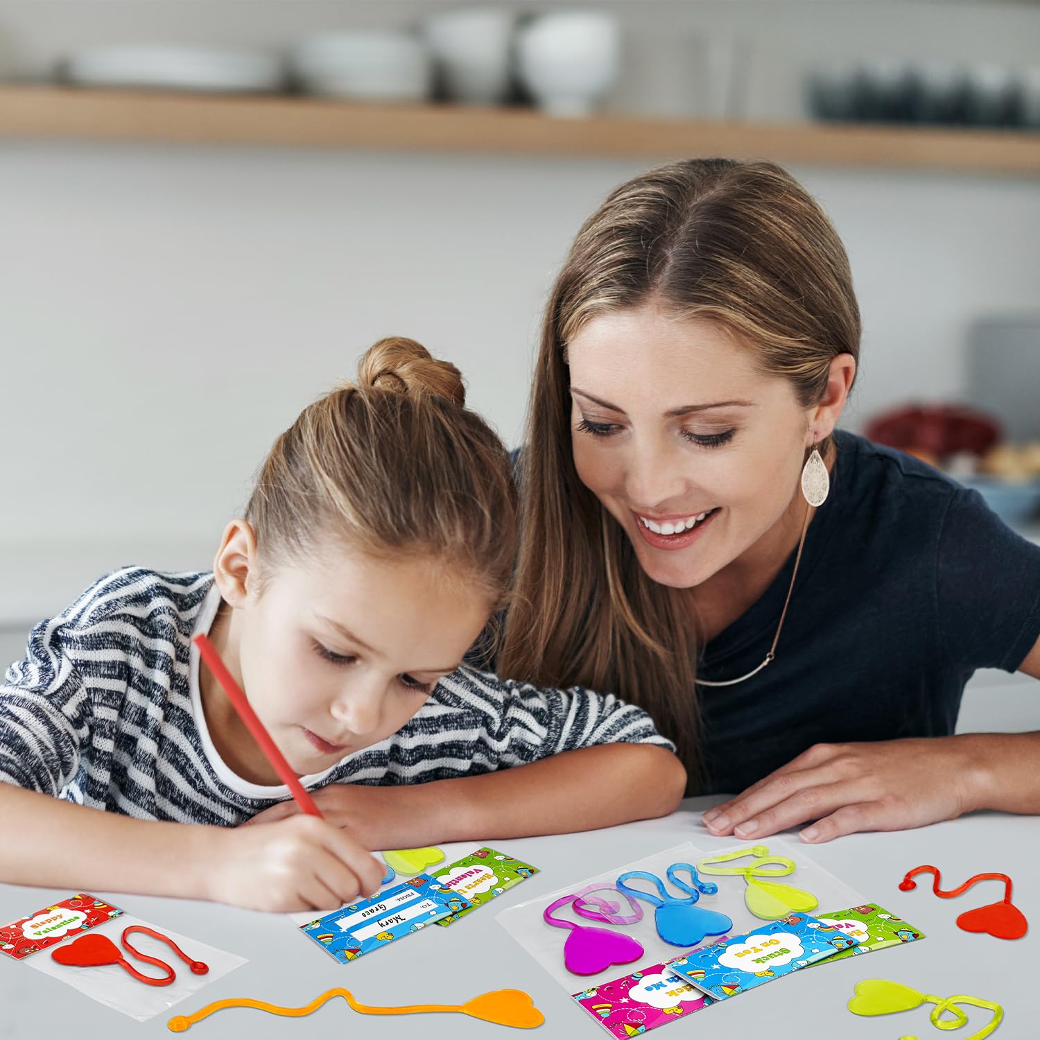 Leetous classroom exchange setup highlights personalized hand pairs for memorable swaps