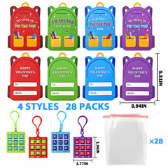 Leetous exchange card designs with games for personalized classroom gifts.