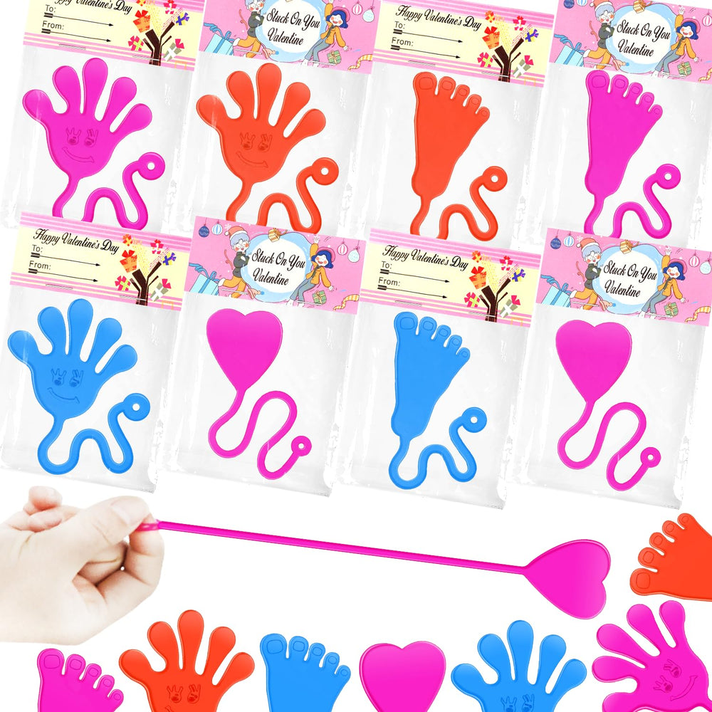 Leetous sticky hands Valentine toy for classroom play and name exchanges