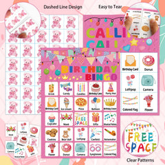Leezead birthday bingo setup demonstrates easy, reusable party activity.