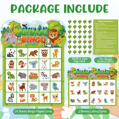 Leezead jungle animal designs on cards attract young learners and party guests.