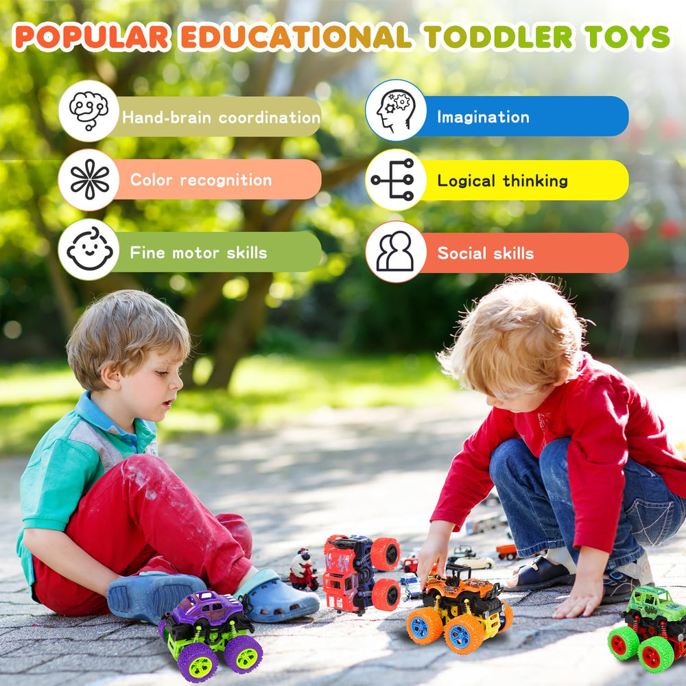 LEFEI Monster Truck heavy-duty wheels handle varied surfaces during play.